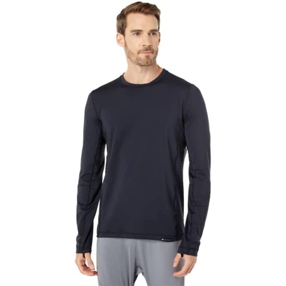 NWT!! Mens Obermeyer Lean Crew Black 2XL Regular Base layer Top - Picture 2 of 11